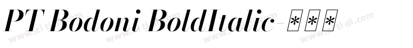 PT Bodoni BoldItalic字体转换